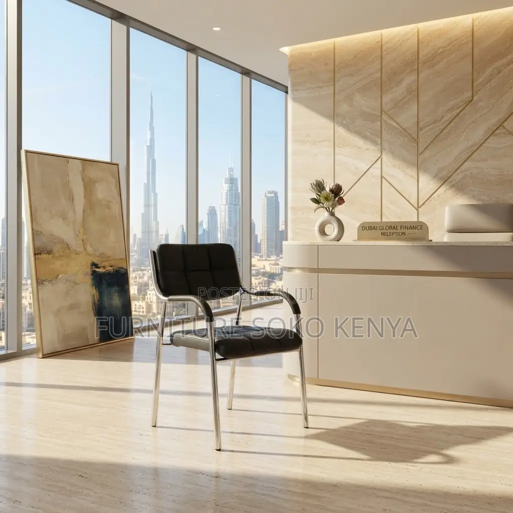 Office Chair: Four Steel Leg Solid Catalina Office Chair