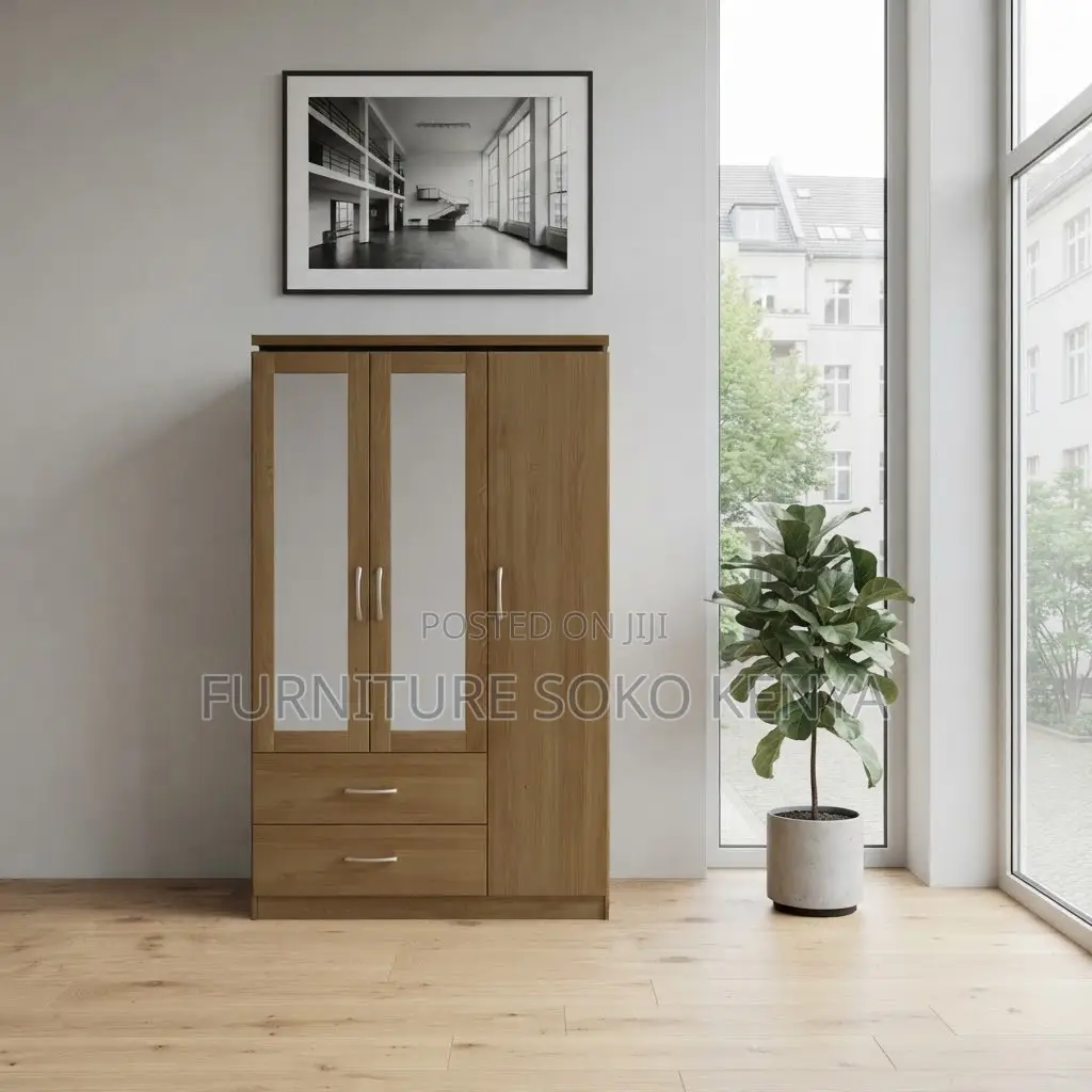 Ward Robe: Bedroom Wardrobe 3 Door 1drawer With Mirror