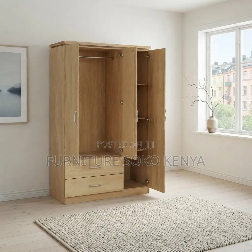 Ward Robe: Bedroom Wardrobe 3 Door 1drawer With Mirror