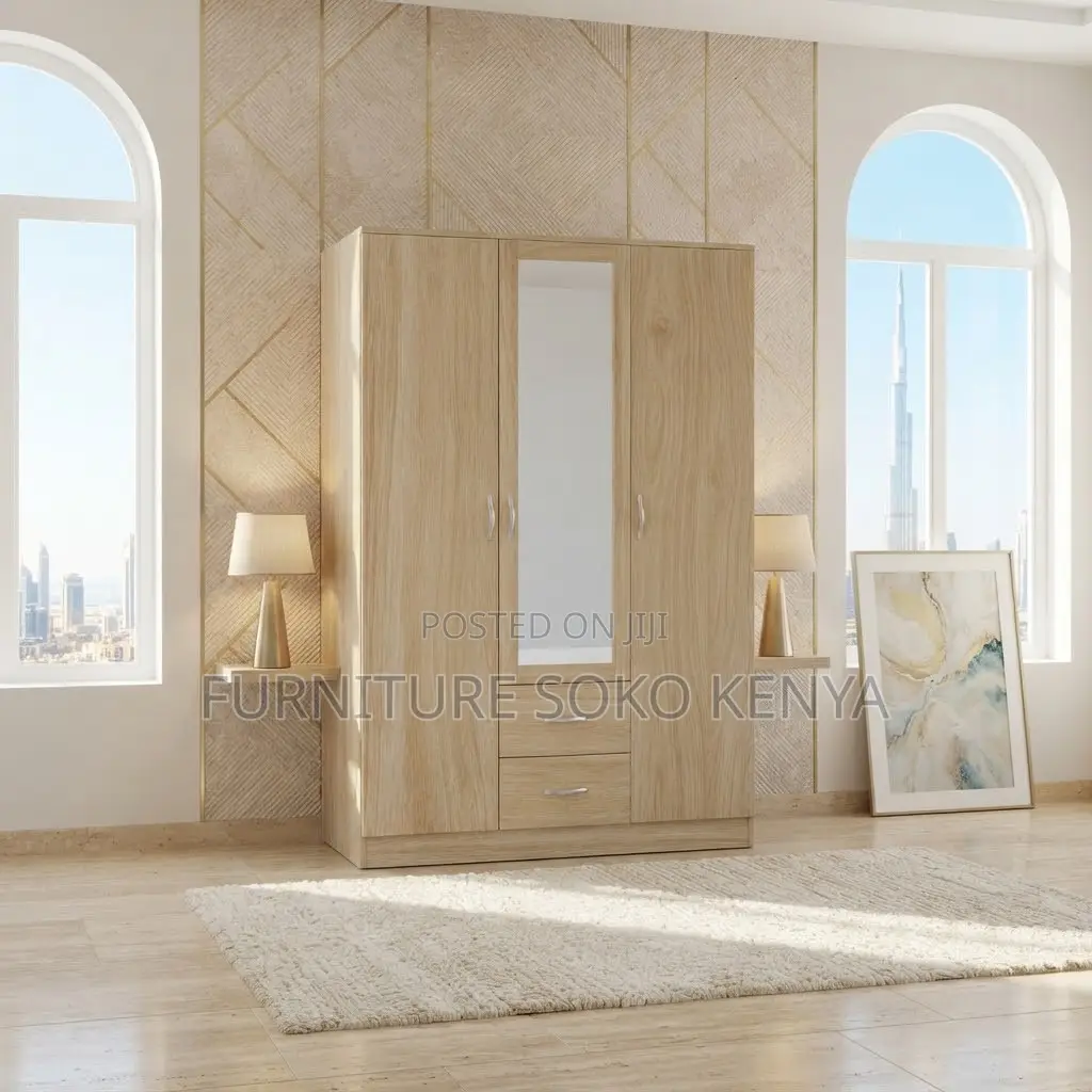 Ward Robe: Bedroom Wardrobe 3 Door 1drawer With Mirror