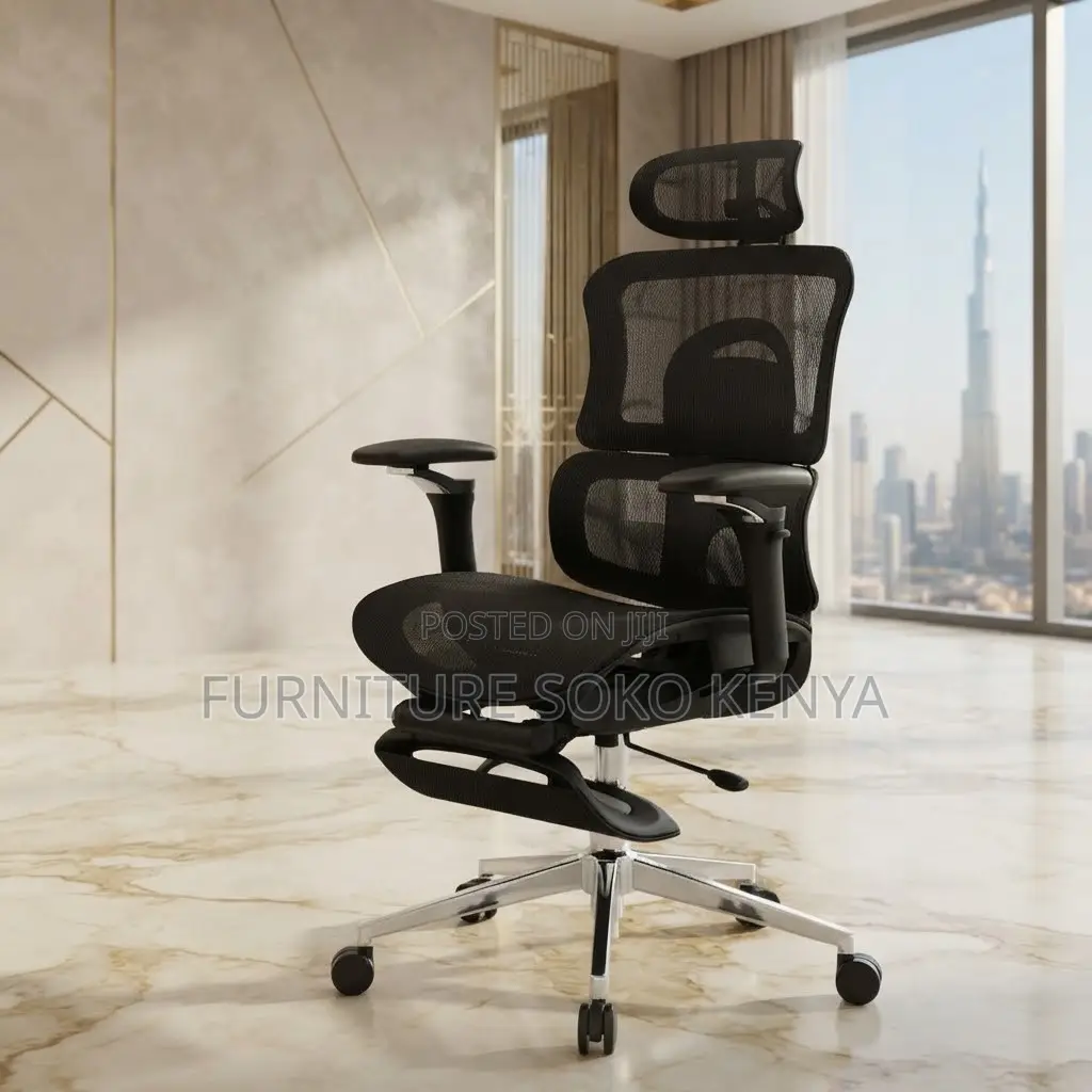 Office Chairs; Executive Reclining Ergonomic Chair With Footrest