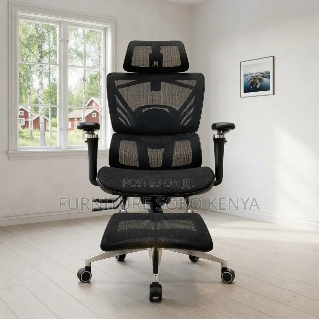 Office Chairs; Executive Reclining Ergonomic Chair With Footrest