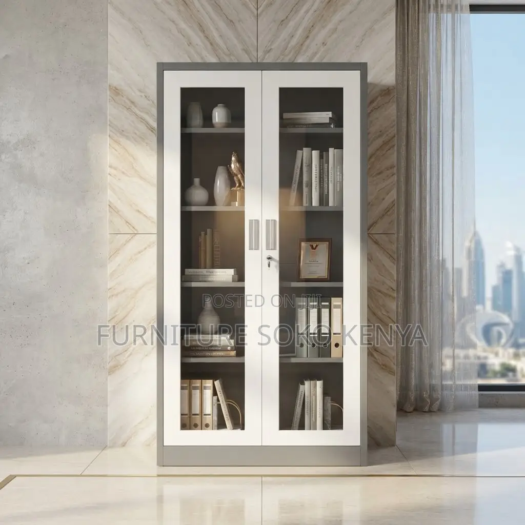 Office Cabinet; Clear Glass Door Display Filling Cabinet