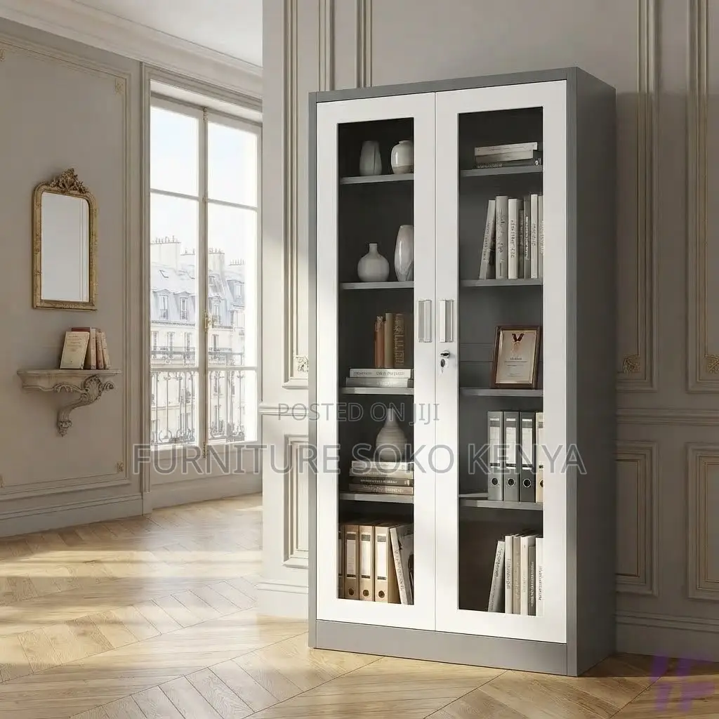 Office Cabinet; Clear Glass Door Display Filling Cabinet