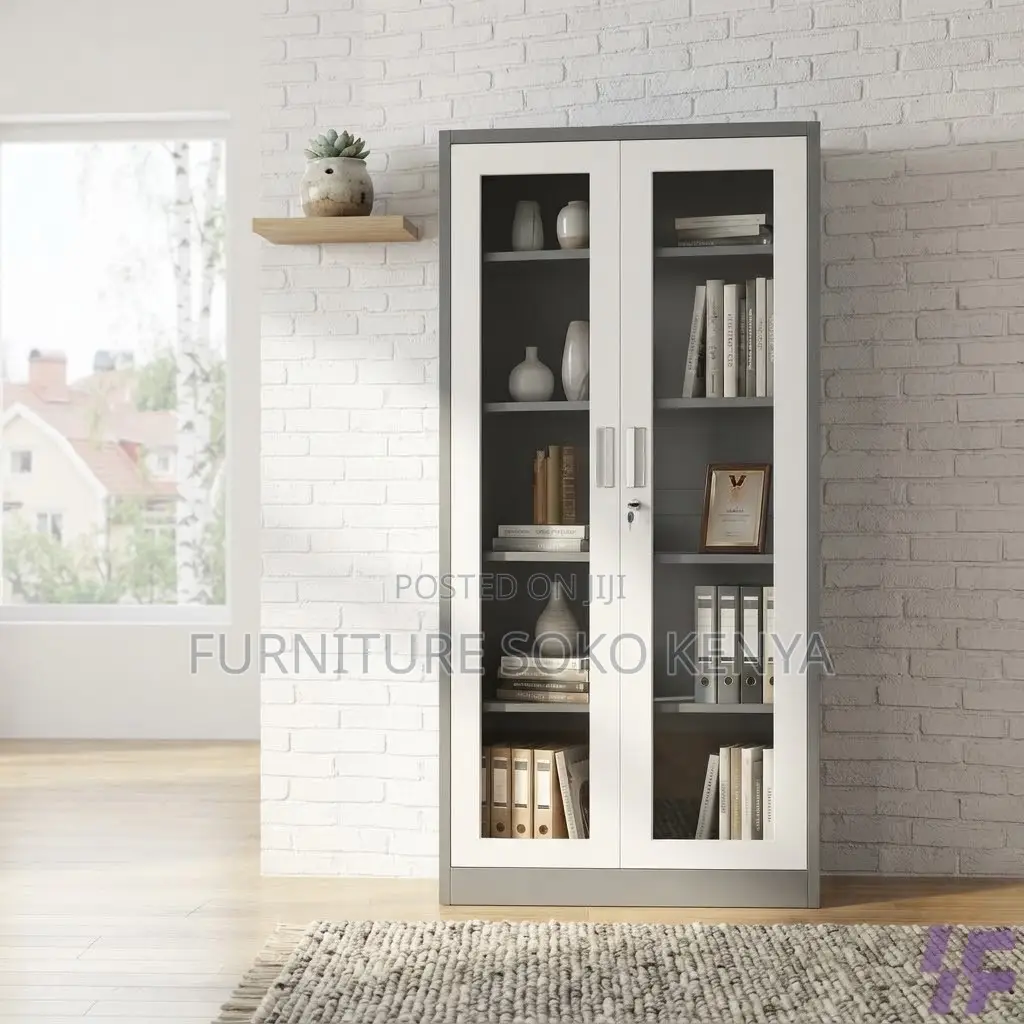 Office Cabinet; Clear Glass Door Display Filling Cabinet