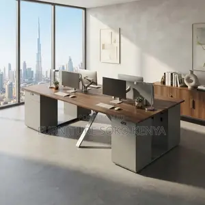 Workstation; Imported 4-Way Office Workstation