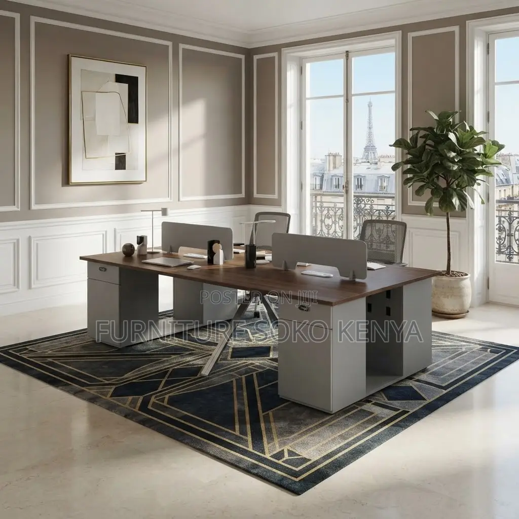 Workstation; Imported 4-Way Office Workstation