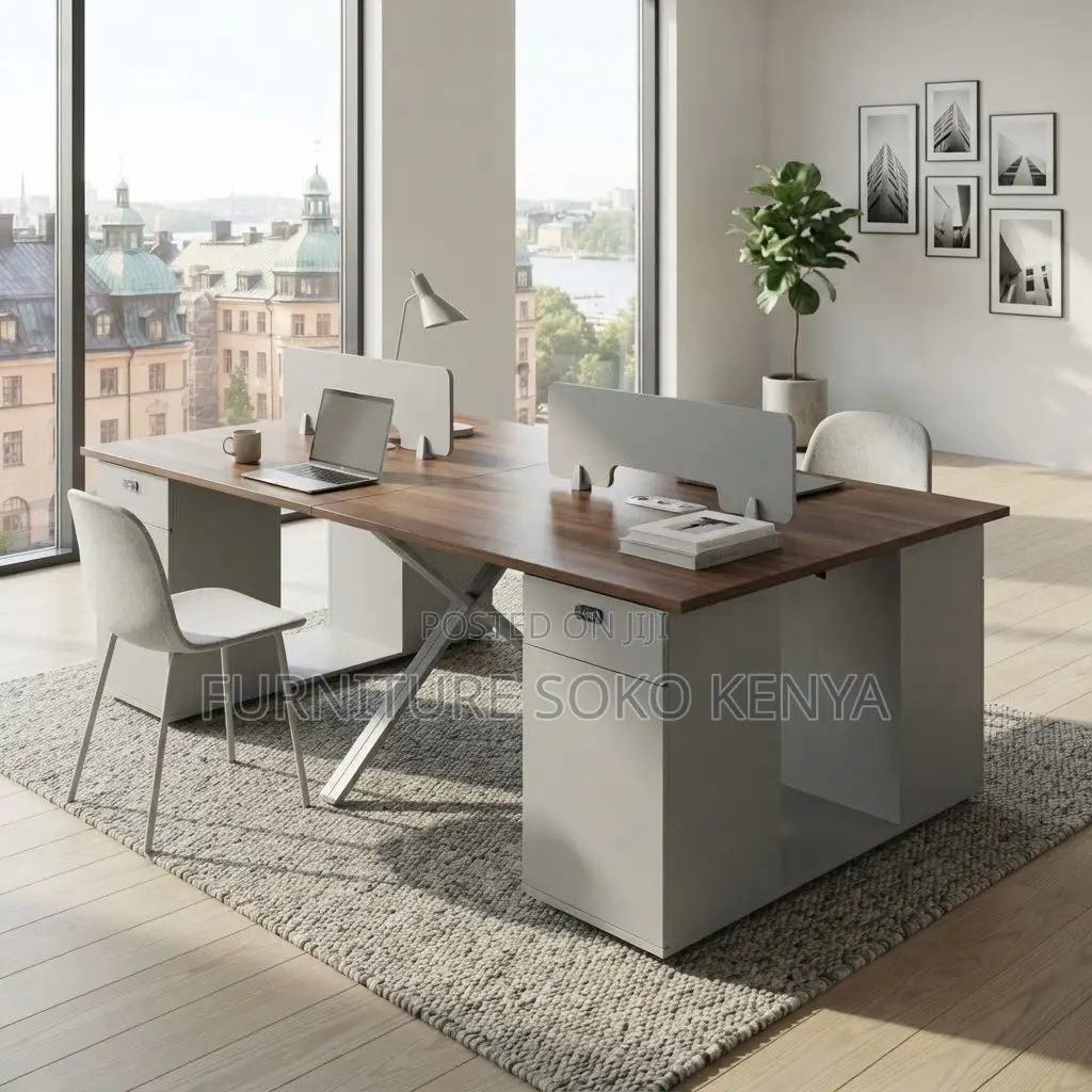 Workstation; Imported 4-Way Office Workstation