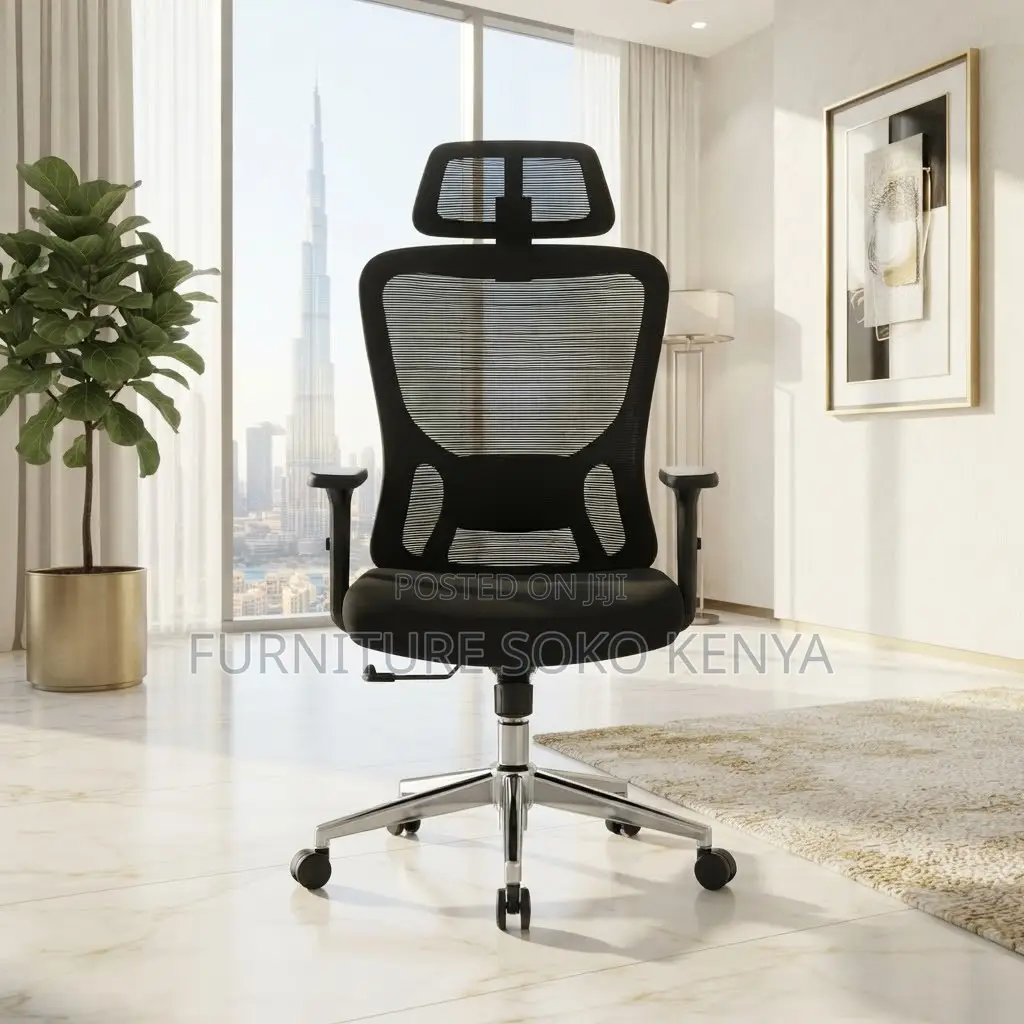 Office Chair; Executive Upholstered Ergonomic Mesh Office Chair