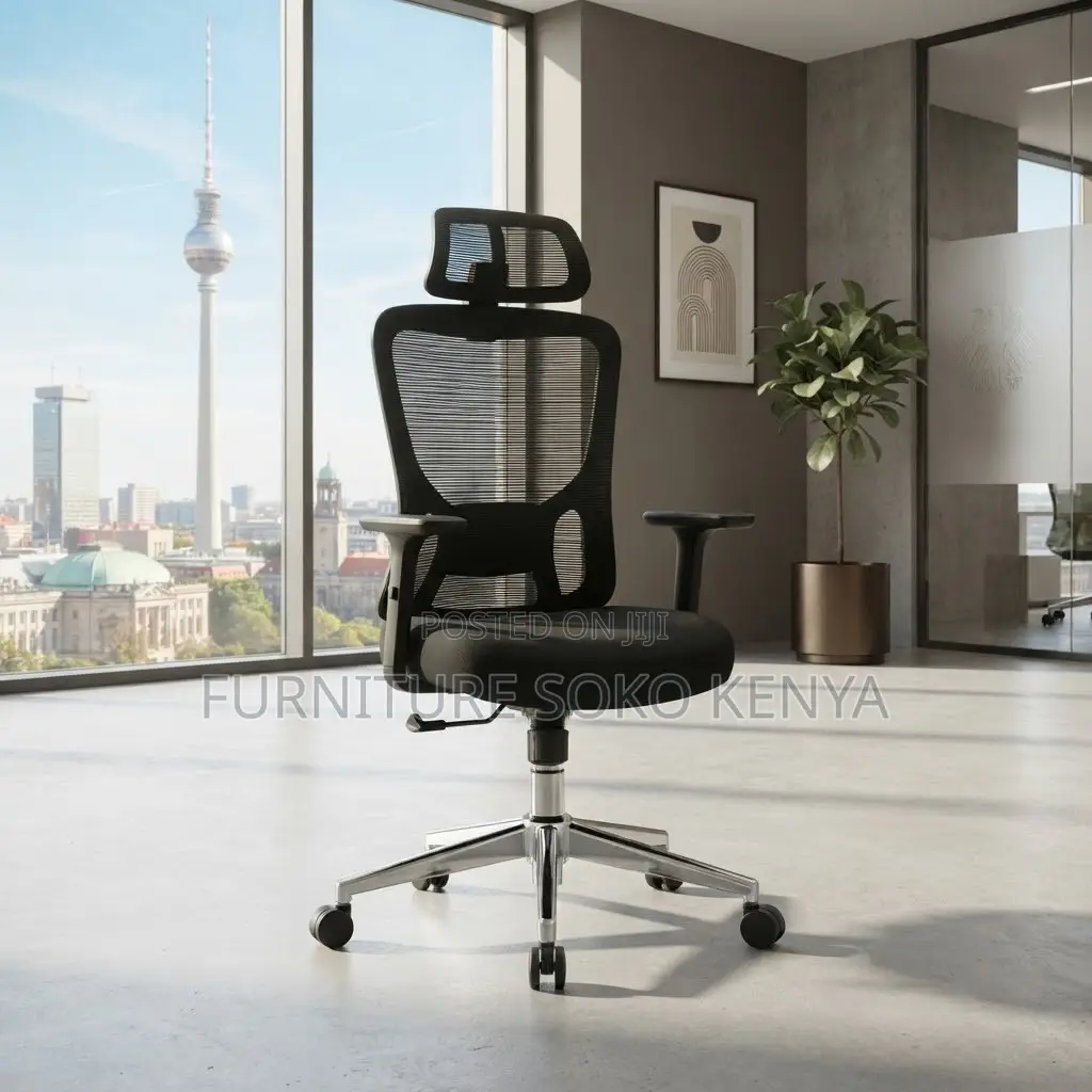 Office Chair; Executive Upholstered Ergonomic Mesh Office Chair