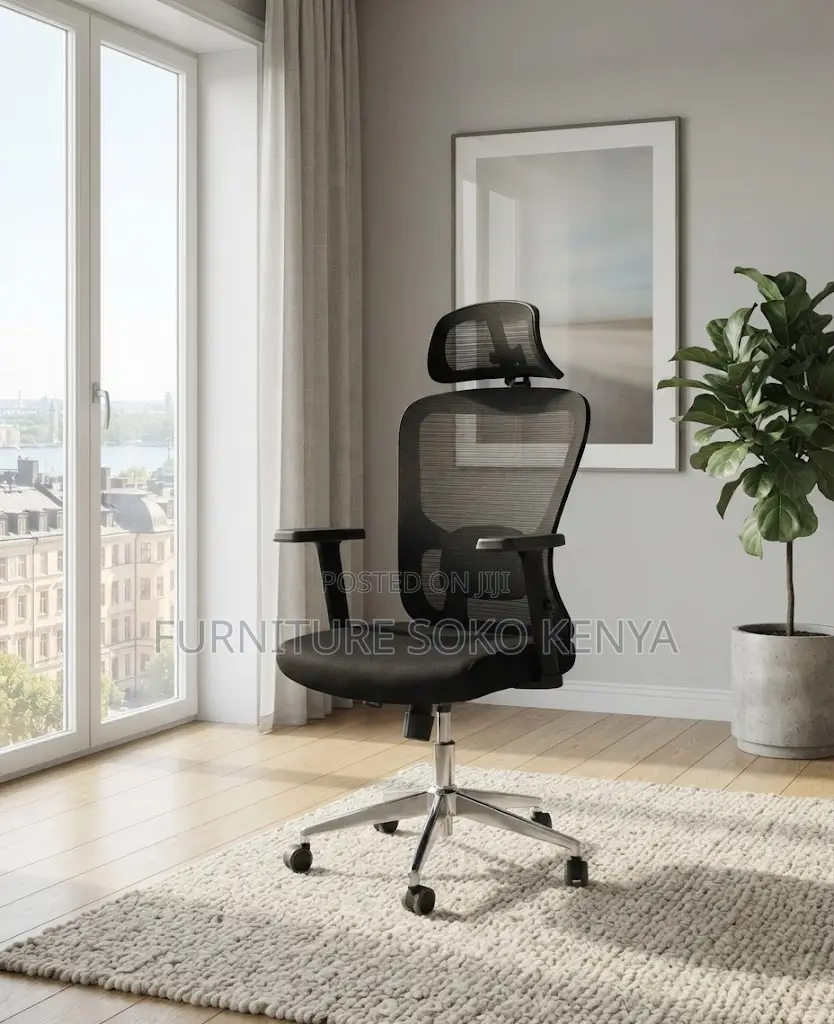 Office Chair; Executive Upholstered Ergonomic Mesh Office Chair
