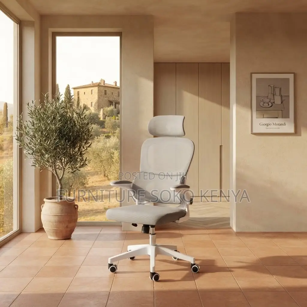 Office Chairs; White Ergonomic Orthopedic Mesh Office Chair