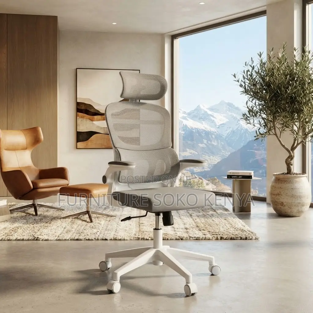 Office Chairs; White Ergonomic Orthopedic Mesh Office Chair