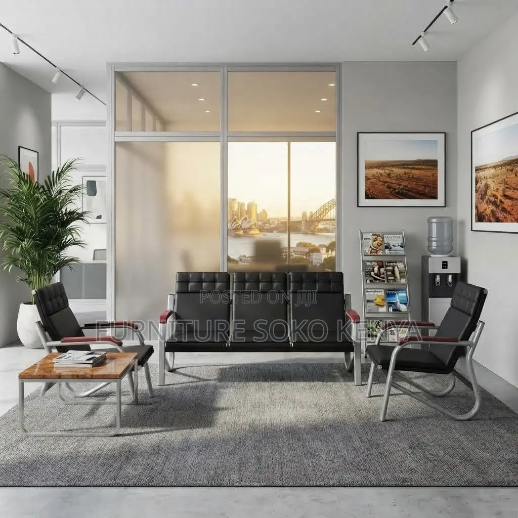 Office Sofa; Office 5-Seater Executive Leather Sofa Set