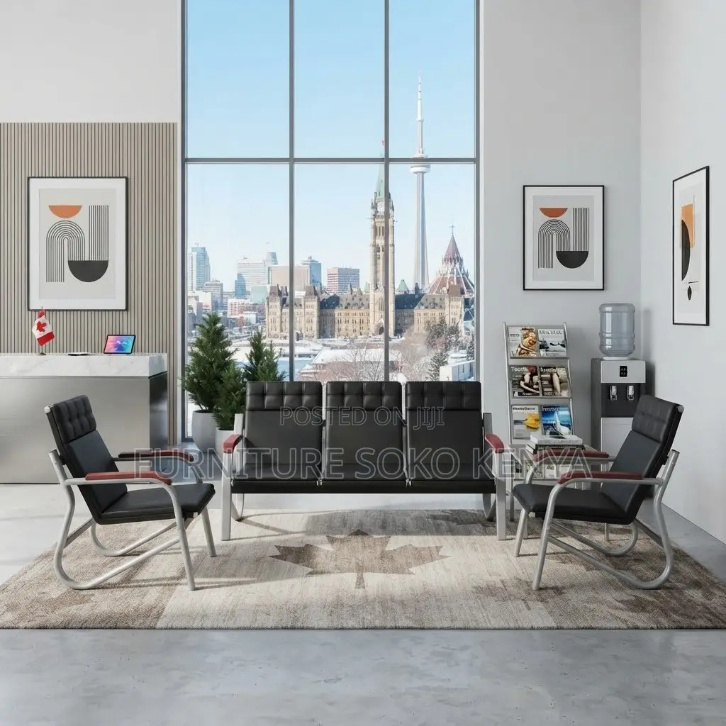 Office Sofa; Office 5-Seater Executive Leather Sofa Set