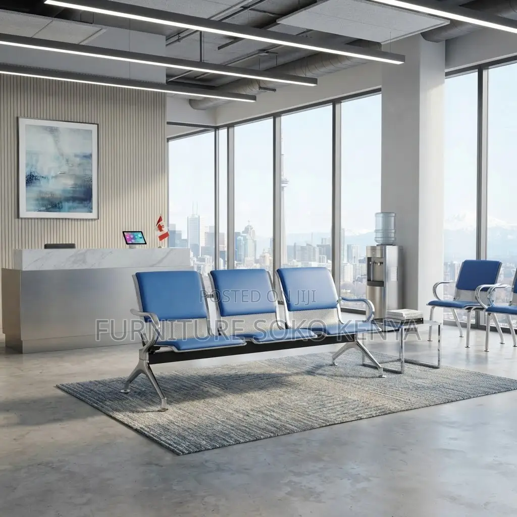 Reception Bench; 3-Seater Premium Office Waiting Bench