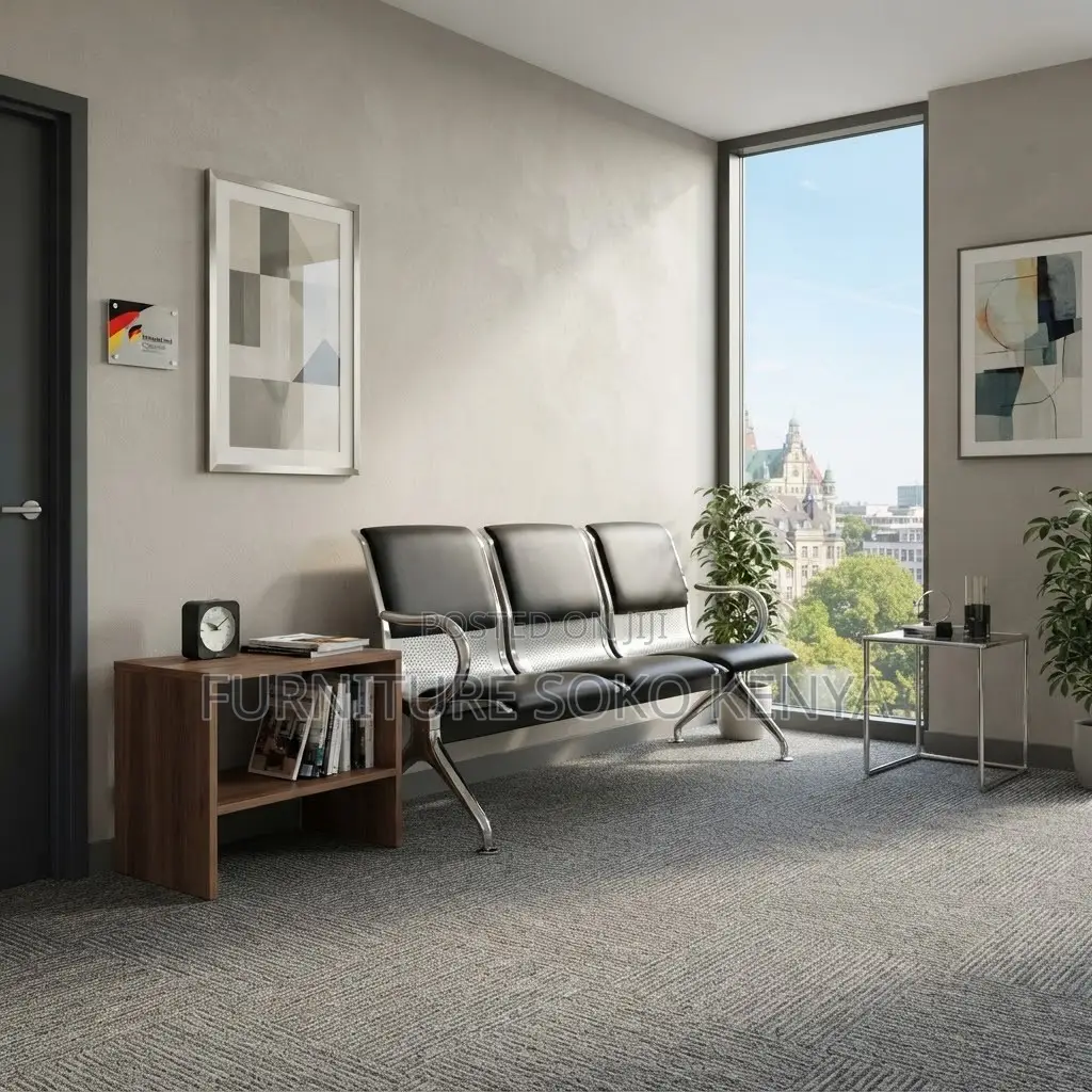 Reception Bench; 3-Seater Premium Office Waiting Bench