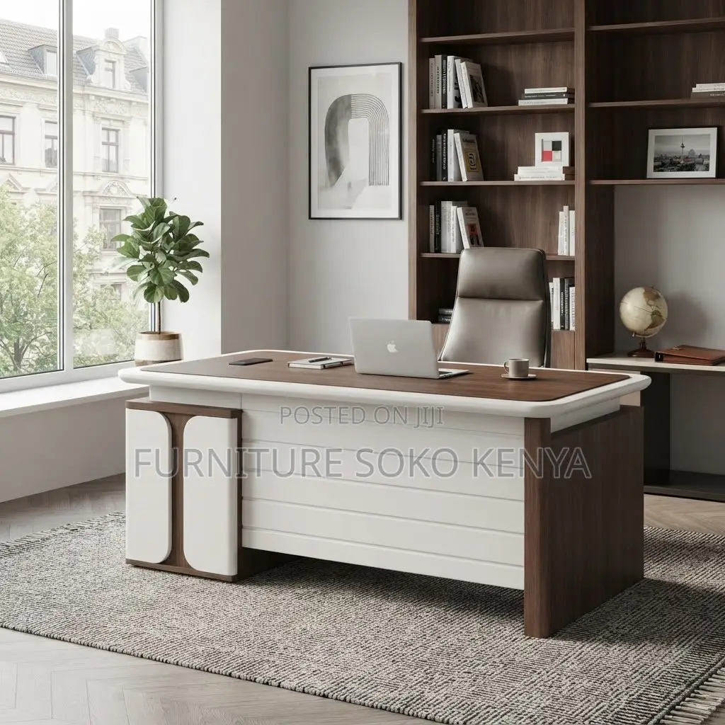 Office Desk; 1.4M Executive Office Desk With Storage