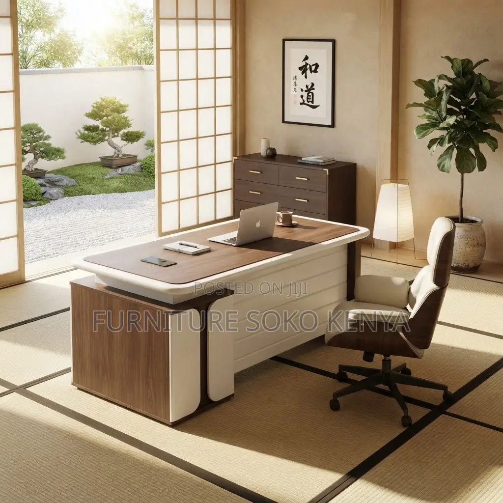 Office Desk; 1.4M Executive Office Desk With Storage