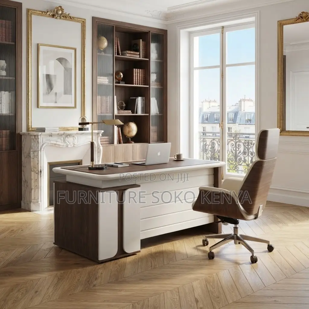 Office Desk; 1.4M Executive Office Desk With Storage