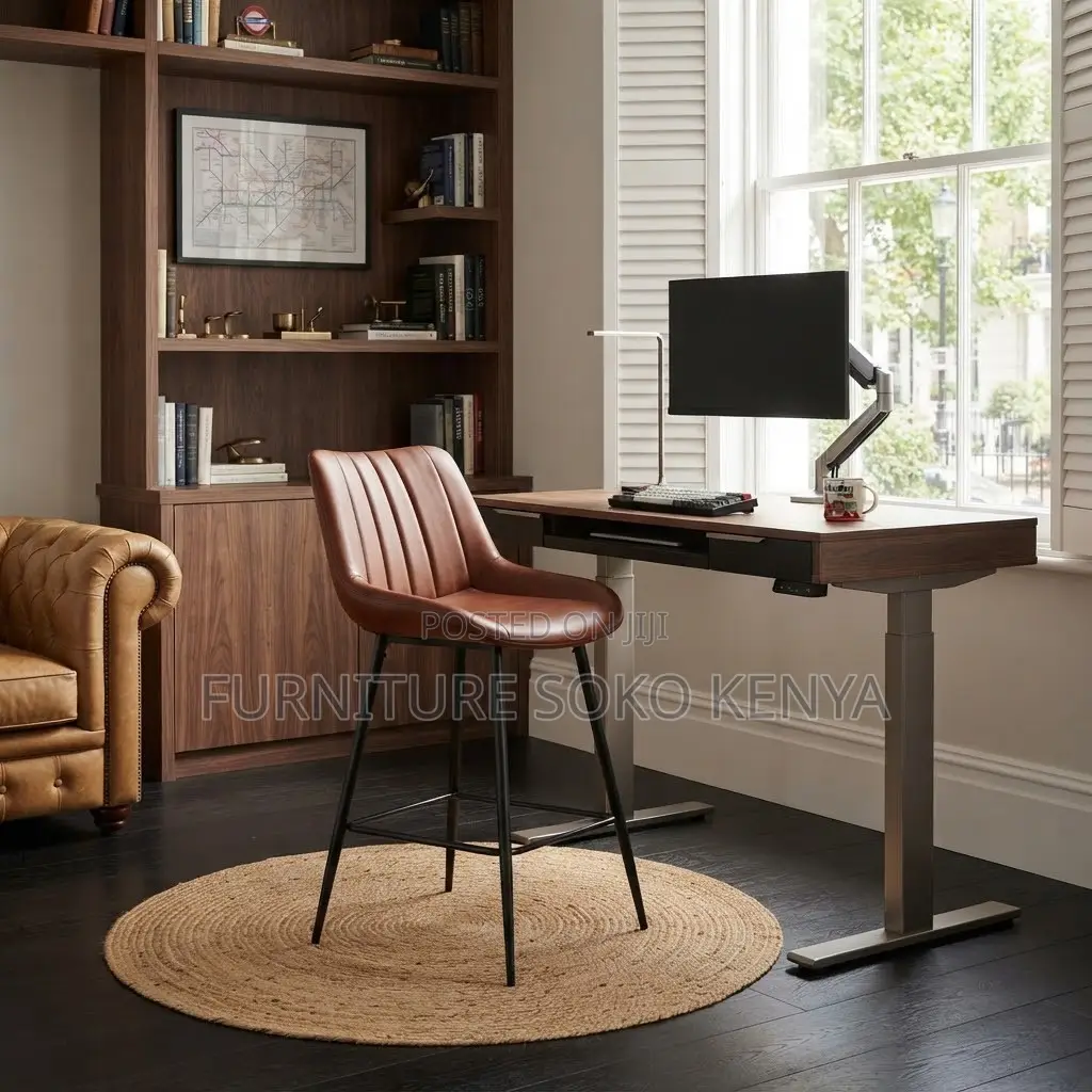 Bar Stool; Upholstered Leather Stool for Home and Restaurant Use