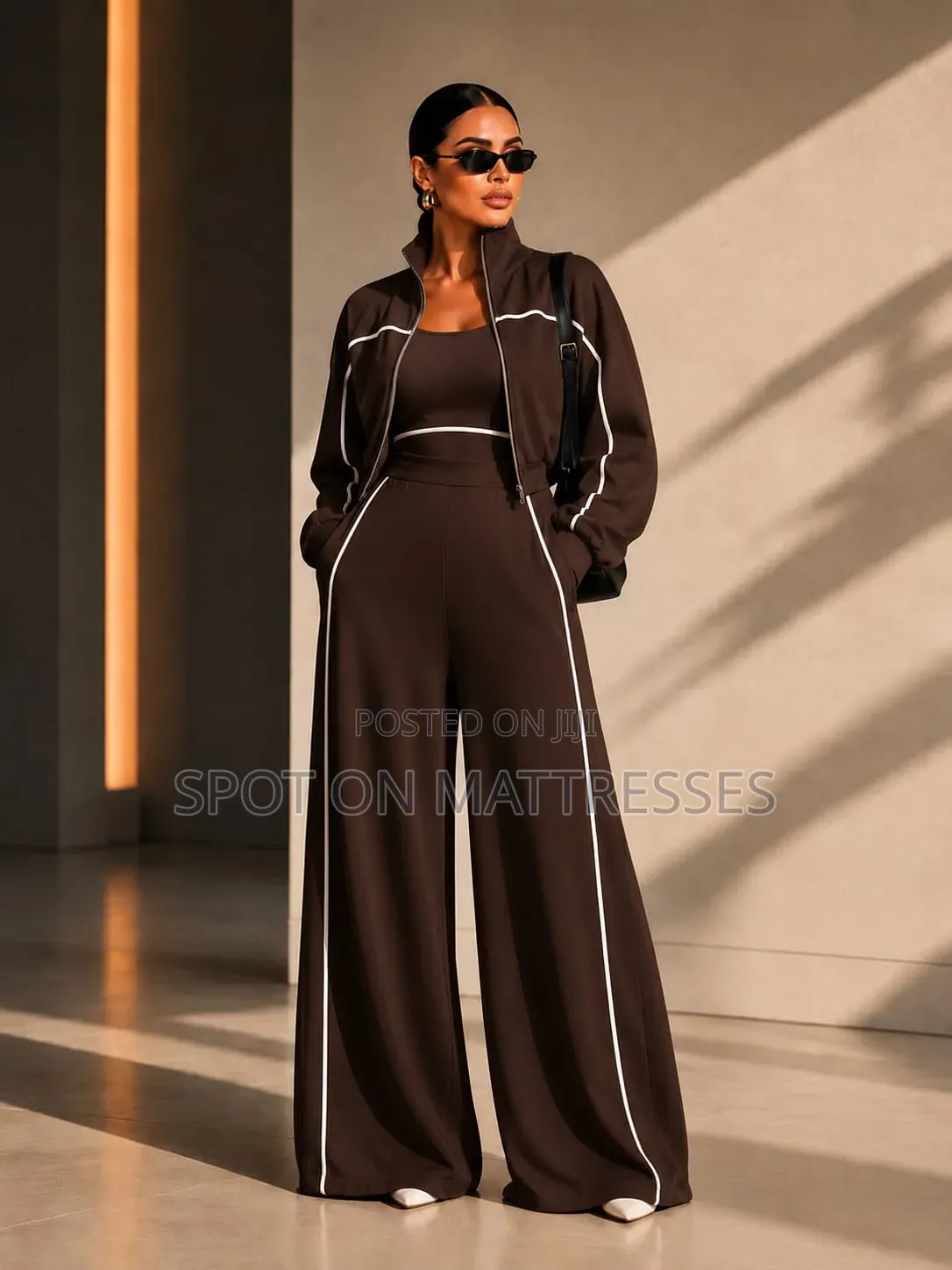 Women Zipper Stripped Tracksuits. Sizes Large - 2XL. We Deliver!