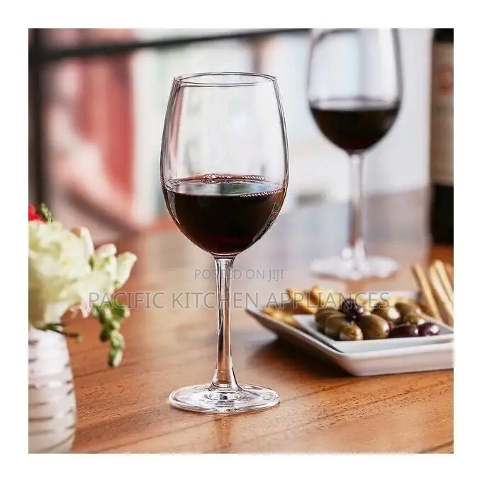 6 Pieces 300ml Crystal Clear Elegant Stemmed Wine Glasses