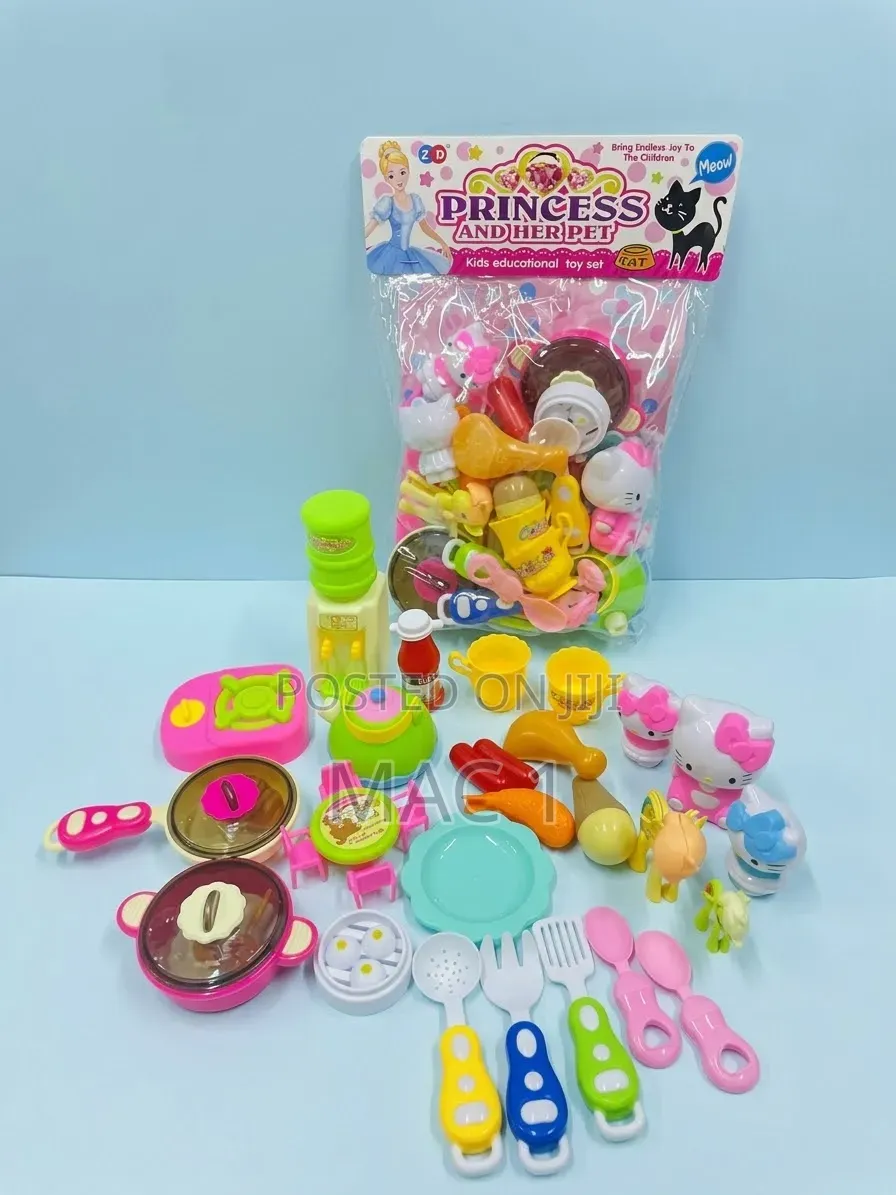 Kids Princess & Her Pet Kitchen Play Set - 25+ PCS Educational Toy
