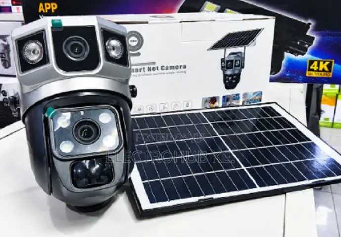 V380 4G Dual Lens Outdoor CCTV With Solar Panel