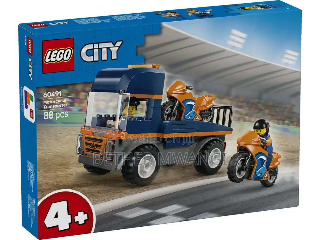 LEGO City Motorcycle Transporter Building Set