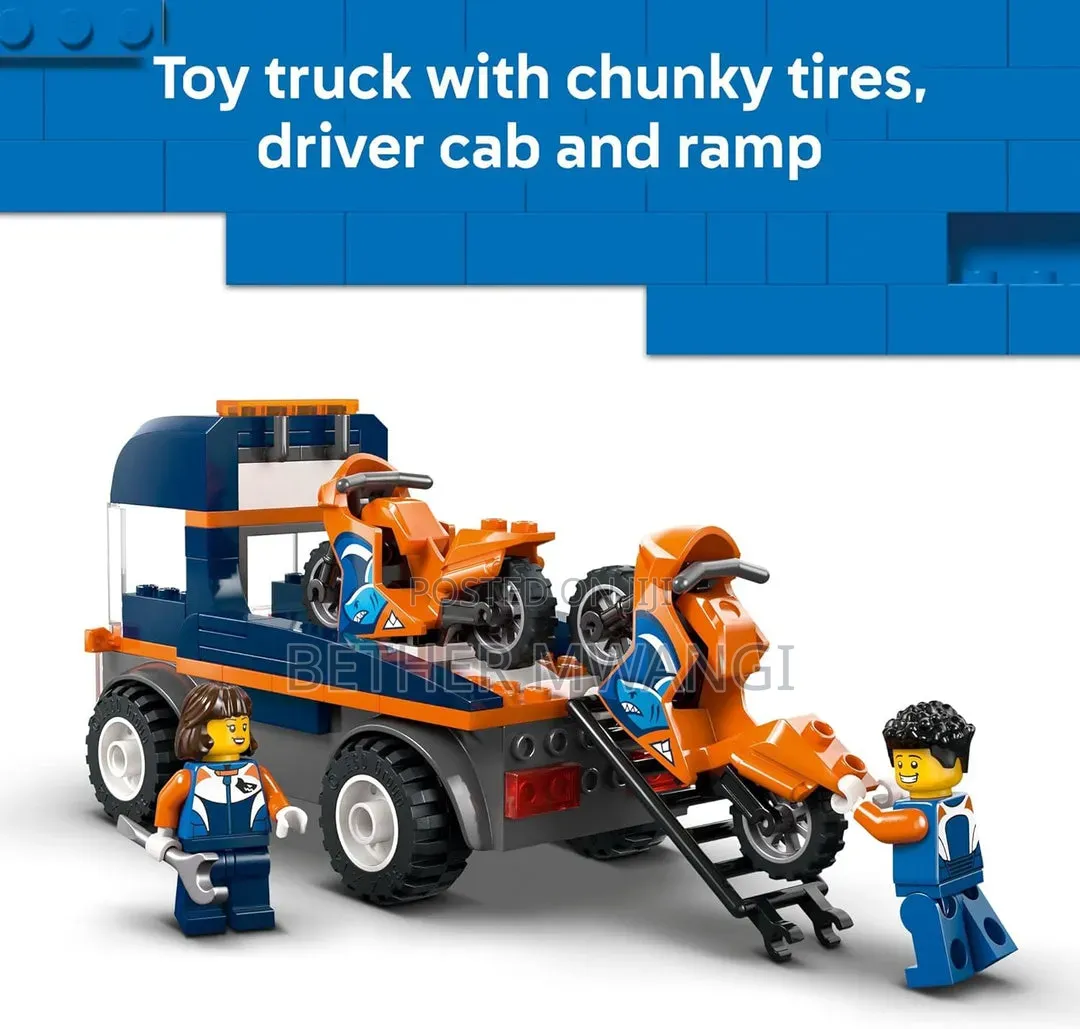 LEGO City Motorcycle Transporter Building Set