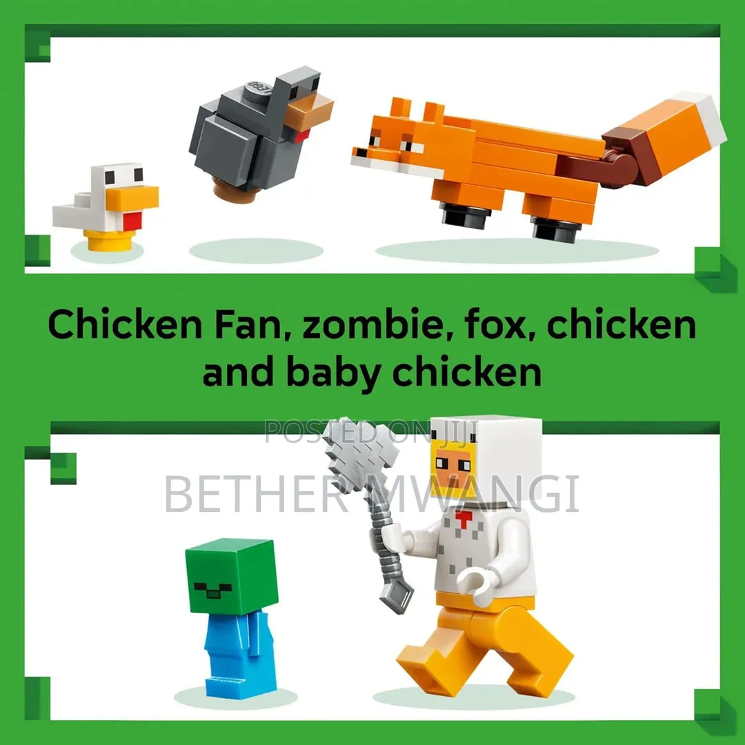 LEGO Minecraft Chicken Farm - Gaming Building Toy