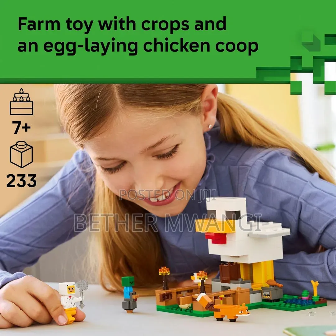 LEGO Minecraft Chicken Farm - Gaming Building Toy