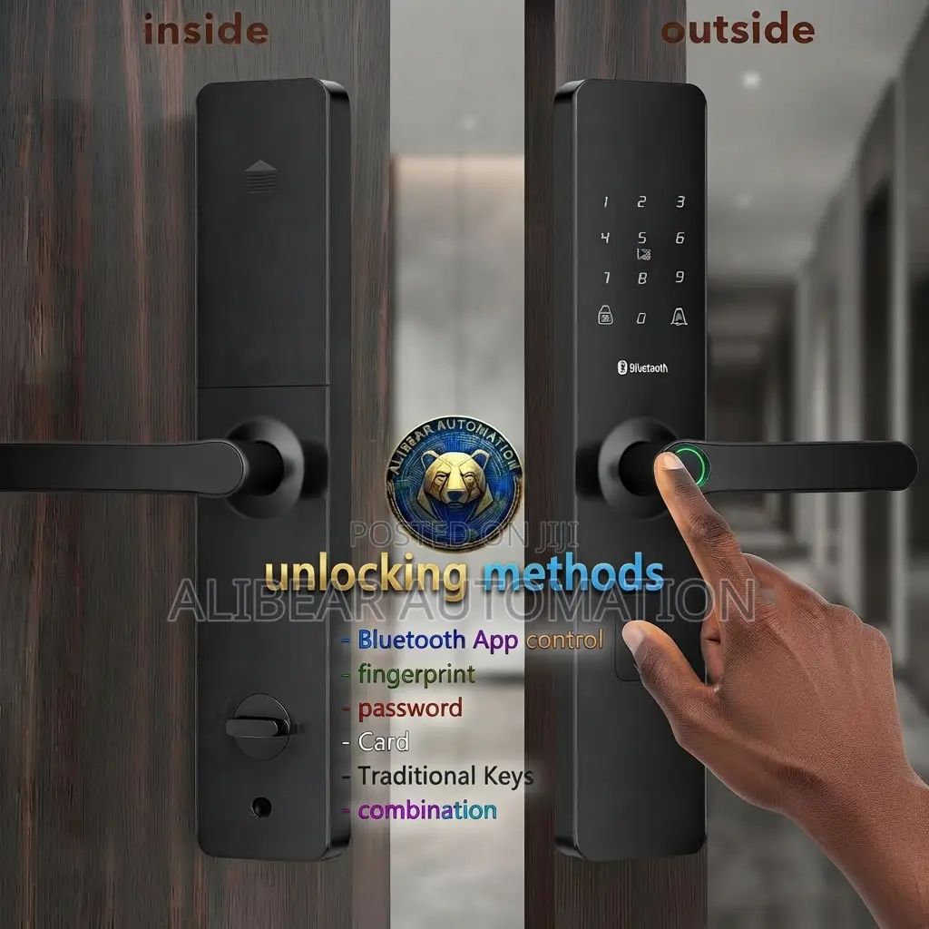 Smart Door Lock Biometric/Fingerprint/Password/Key/Card/Doorbell/Alarm
