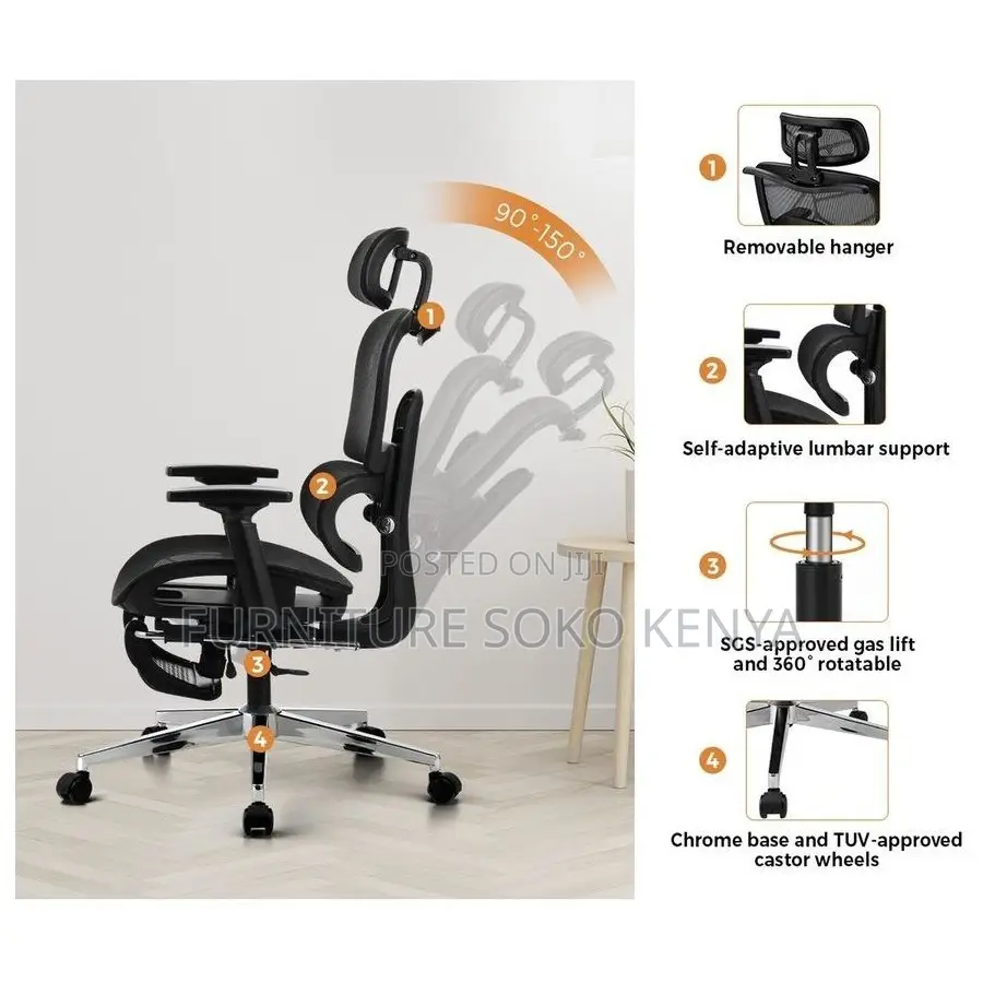 Office Chair : Mady Ergonomic High-Back Mesh Office Chair