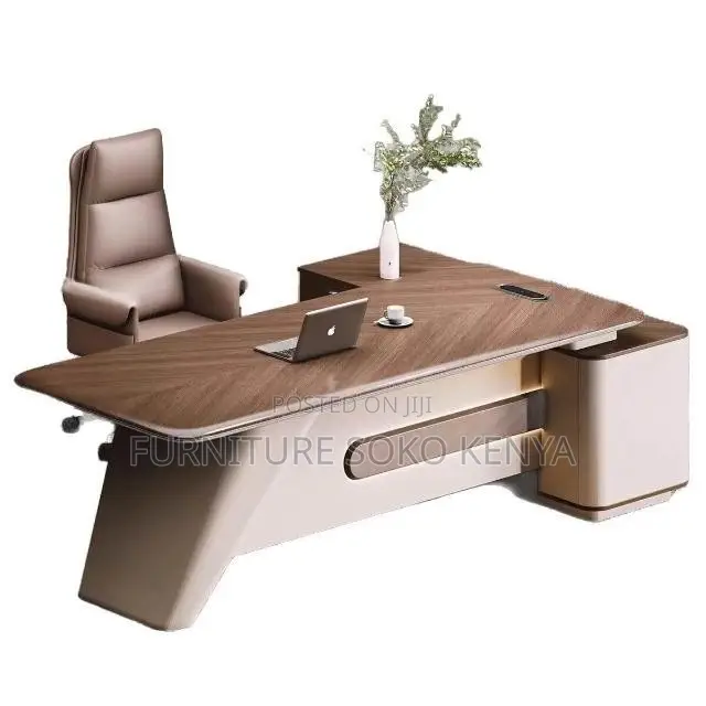 Office Desk : 180cm L-Shaped Executive Office Desk