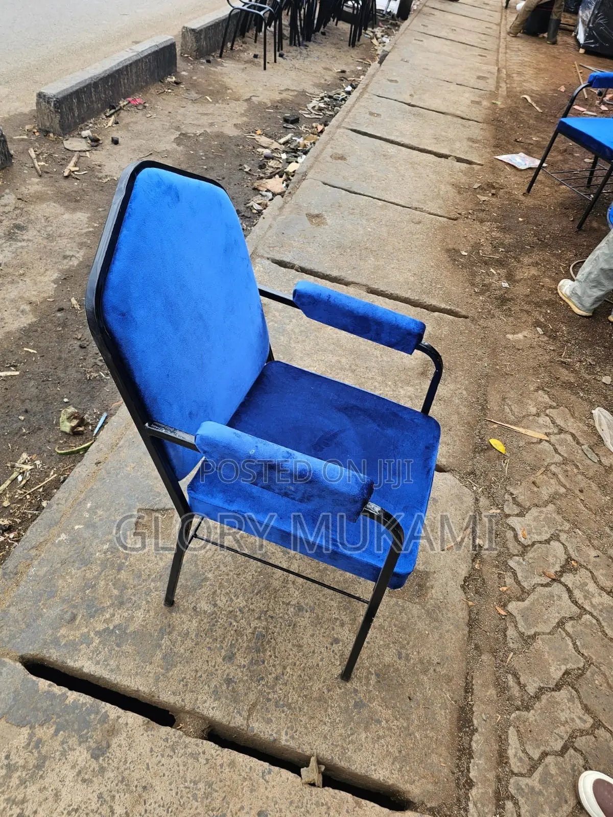 Blue Arm Church Chairs