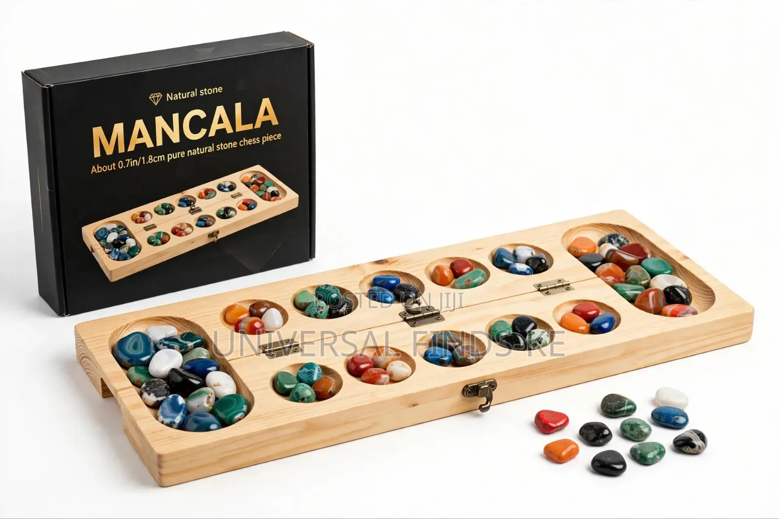 Mancala Board Game Classic Wooden Bead Strategy Game for Family Fun