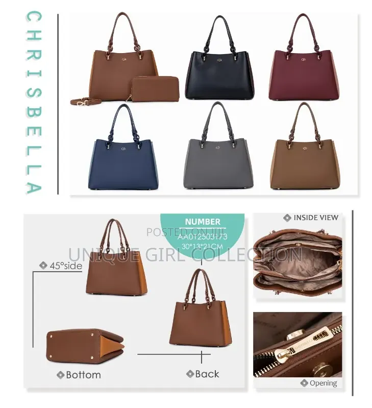 Premium Chrisbella Handbag With Matching Purse – Office & Casual Bag