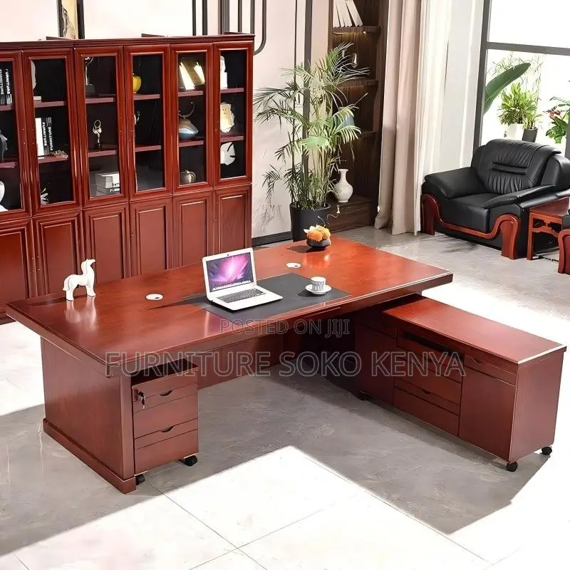 Office Desk : Deep Mahogany Polish 1.8M Executive Desk