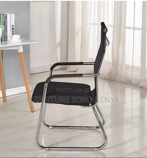 Office Chair : Modern Black Mesh Cantilever Office Chair