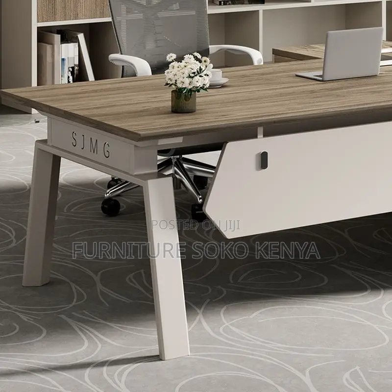 Office Desk : Modern L-Shaped Executive Office Desk Set