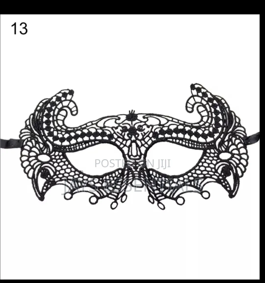 Black Masquerade Halloween Lace Face Masks