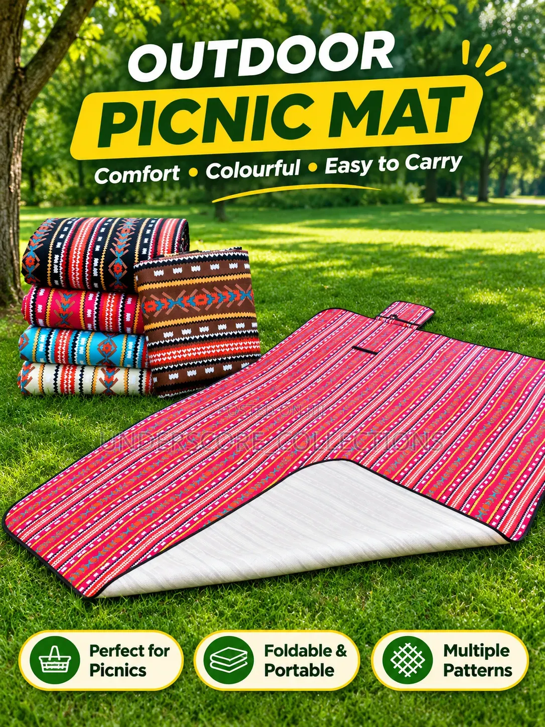 Waterproof Outdoor Picnic Mats
Size:200x200cm