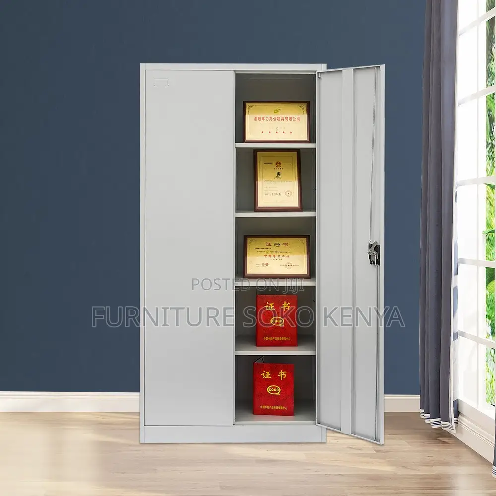Cabinet : 2-Door Metallic Office Storage Cabinet
