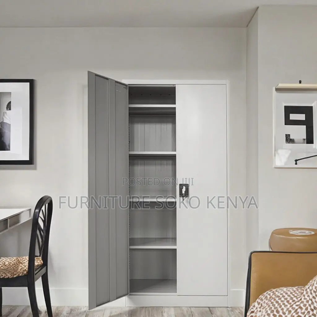 Cabinet : 2-Door Metallic Office Storage Cabinet