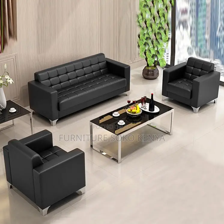 Office Sofa : Leatherette Executive Office Sofa Set (3+1+1 )