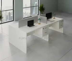 Office Workstation : Custom Modern 4-Way Workstation