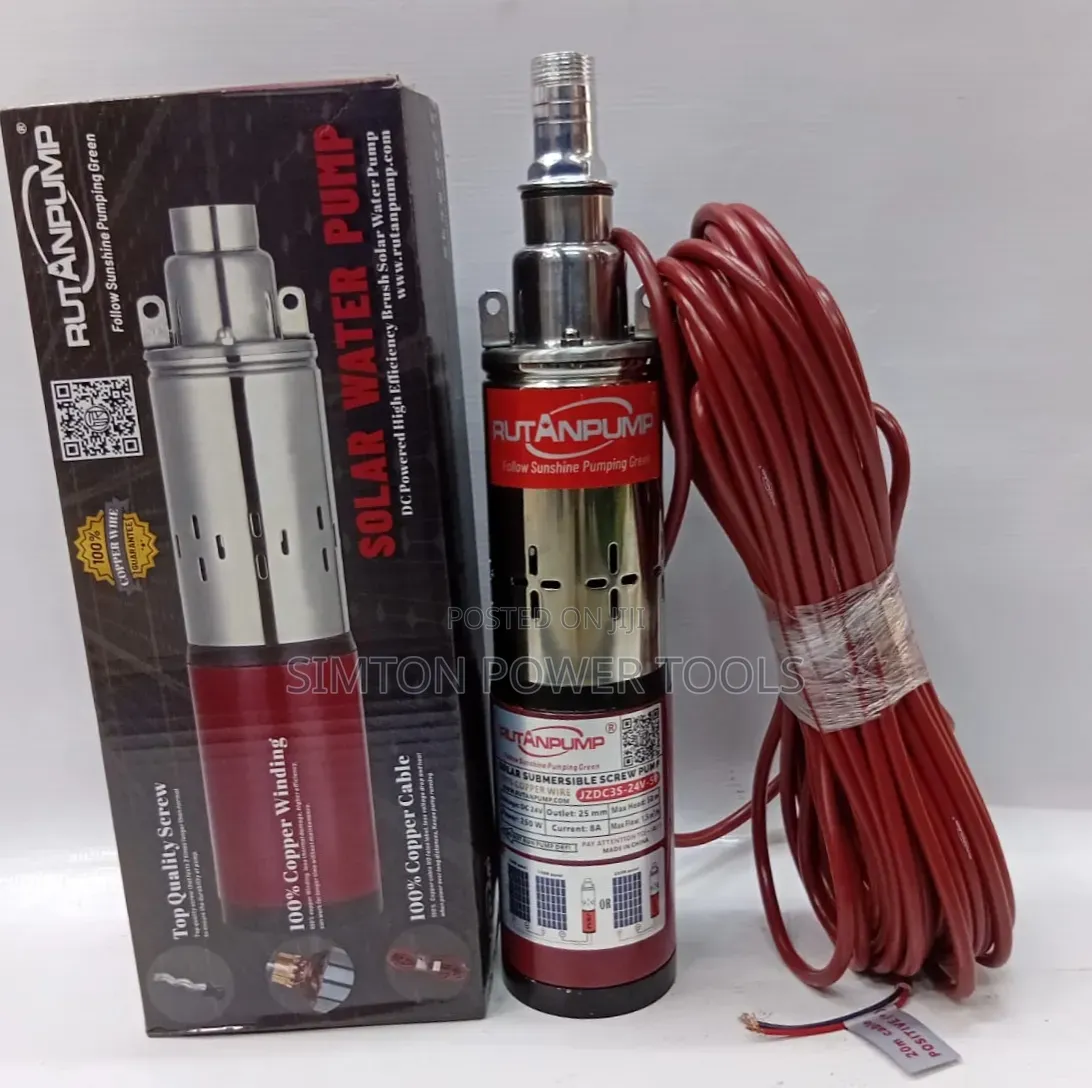 Shows a Rutanpump DC Solar Water Pump