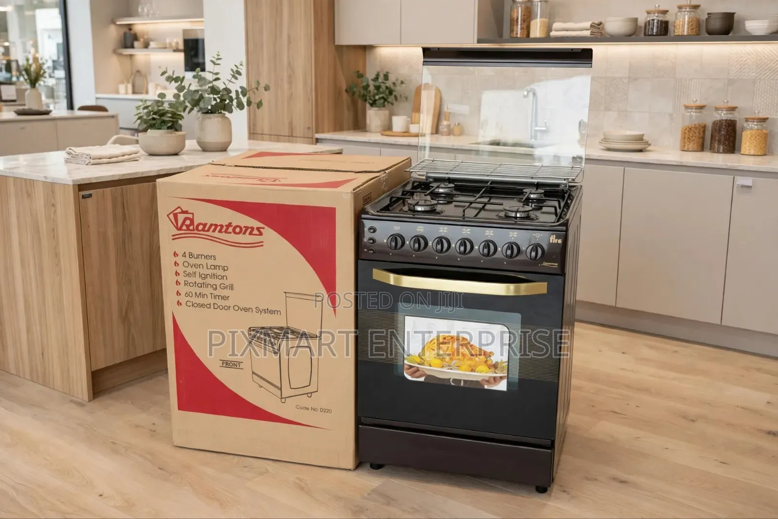 55x60 Ramtons Full Gas Cooker for Everyday Home Cooking